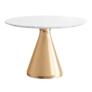 Silhouette Pedestal Marble Round Dining