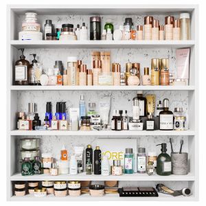 Large Set Of Cosmetics For The Bathroom Or Beauty