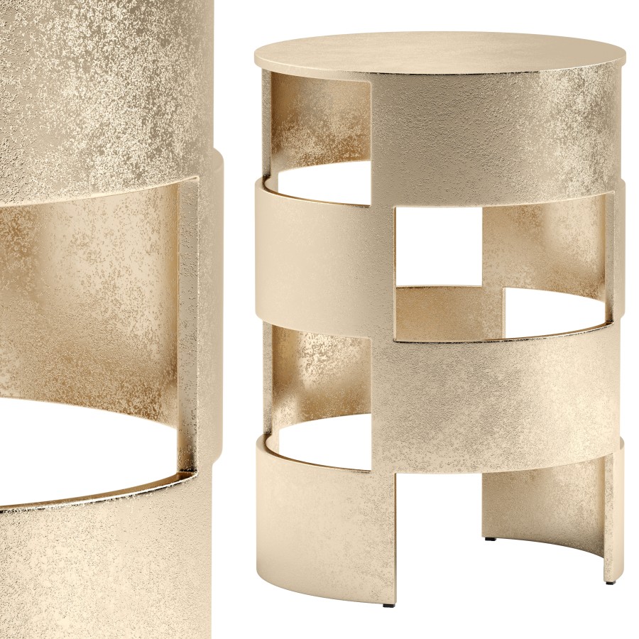 Cb2 Round Side Table - 3D Model for VRay