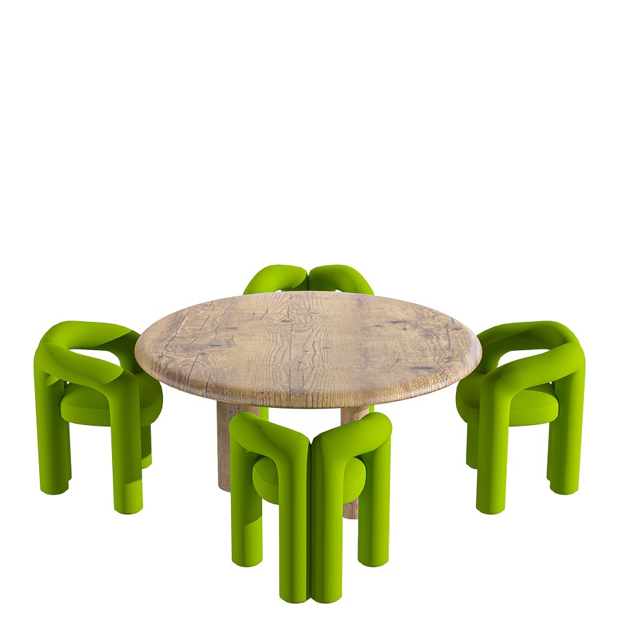 Dinning Set 010 3D Model For VRay Dinning set 010 3d model for vray