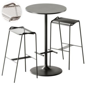 Casual Round High Table By Bene And Letube Bar 2