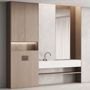 201 Bathroom Furniture 05 Minimal Modern Wood 01