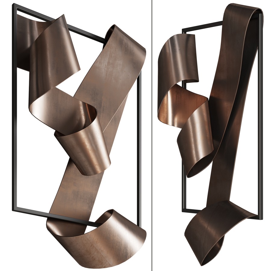 070_brass Landscape 1908 Sculpture Martha Sturdy 3D Model for VRay