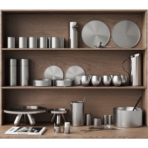 059_kitchen Decor Set Dishes Aluminum 01