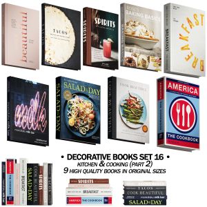 145 Decorative Books Set 16 Kitchen And Cooking P2