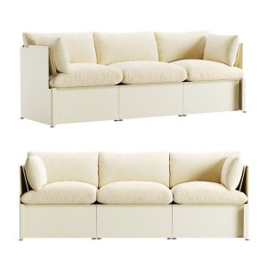 Cb2 Tol Ivory Boucle Sectional Sofa