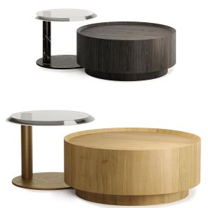 Set Of 2 Round Nesting Coffee Table Set