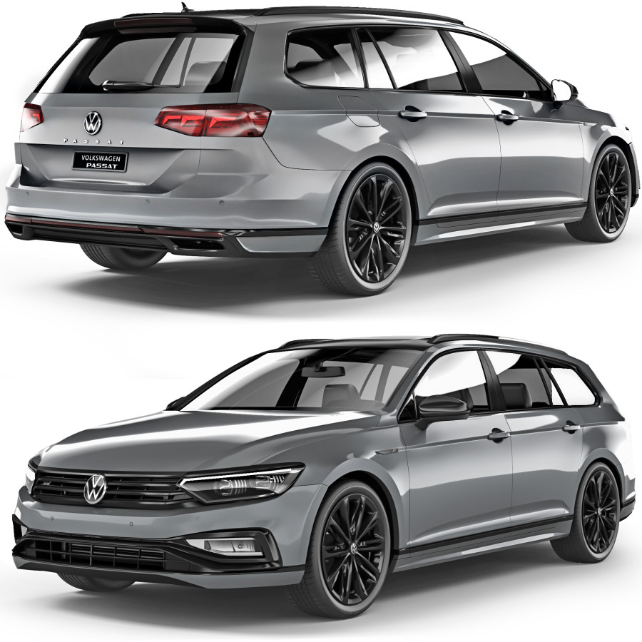 Volkswagen Passat B8 (fl) Variant R-line Edition 2 3D Model for VRay ...