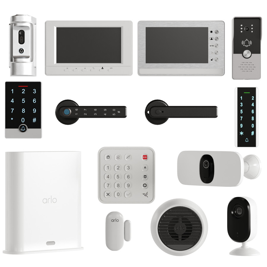Intercom Set Prop Equipment 9 Intercom And Security Set 4 3D Model for VRay, Corona | CGMood
