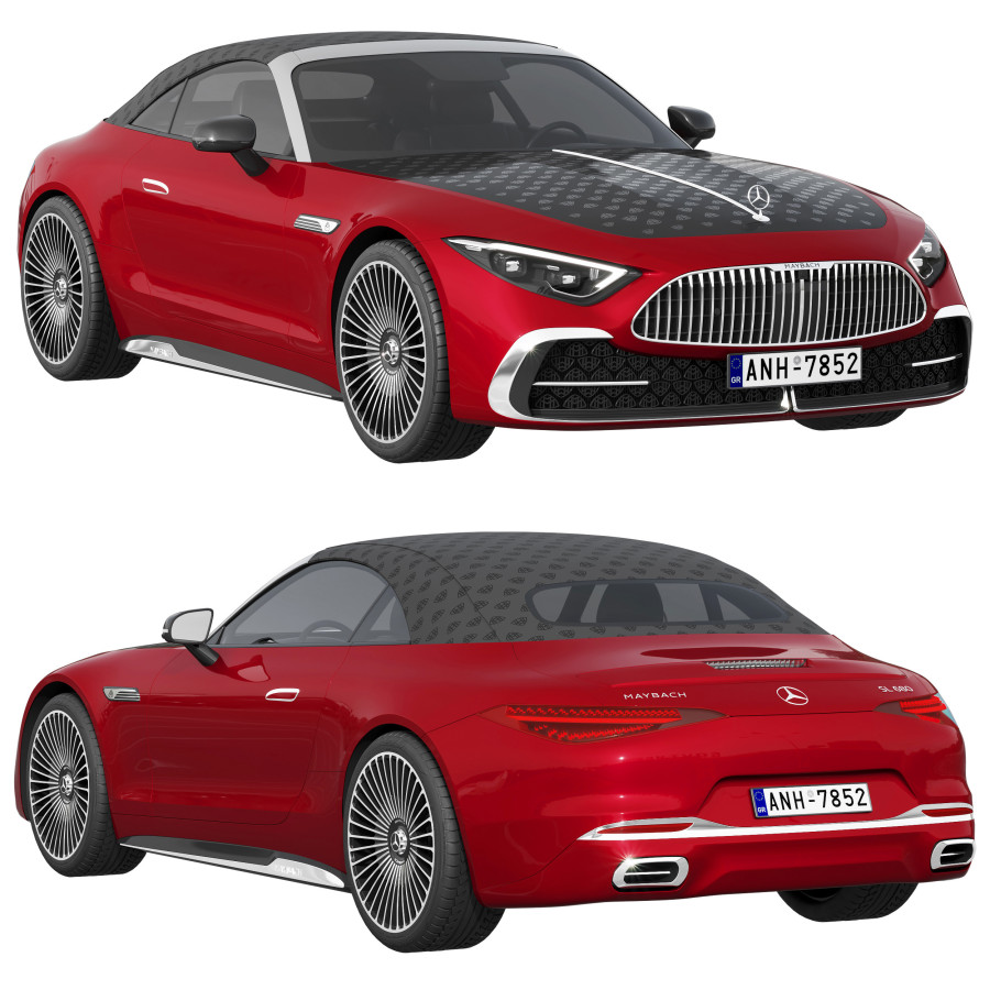 Mercedes-Benz SL Monogram Maybach 3D Model for Corona | CGMood