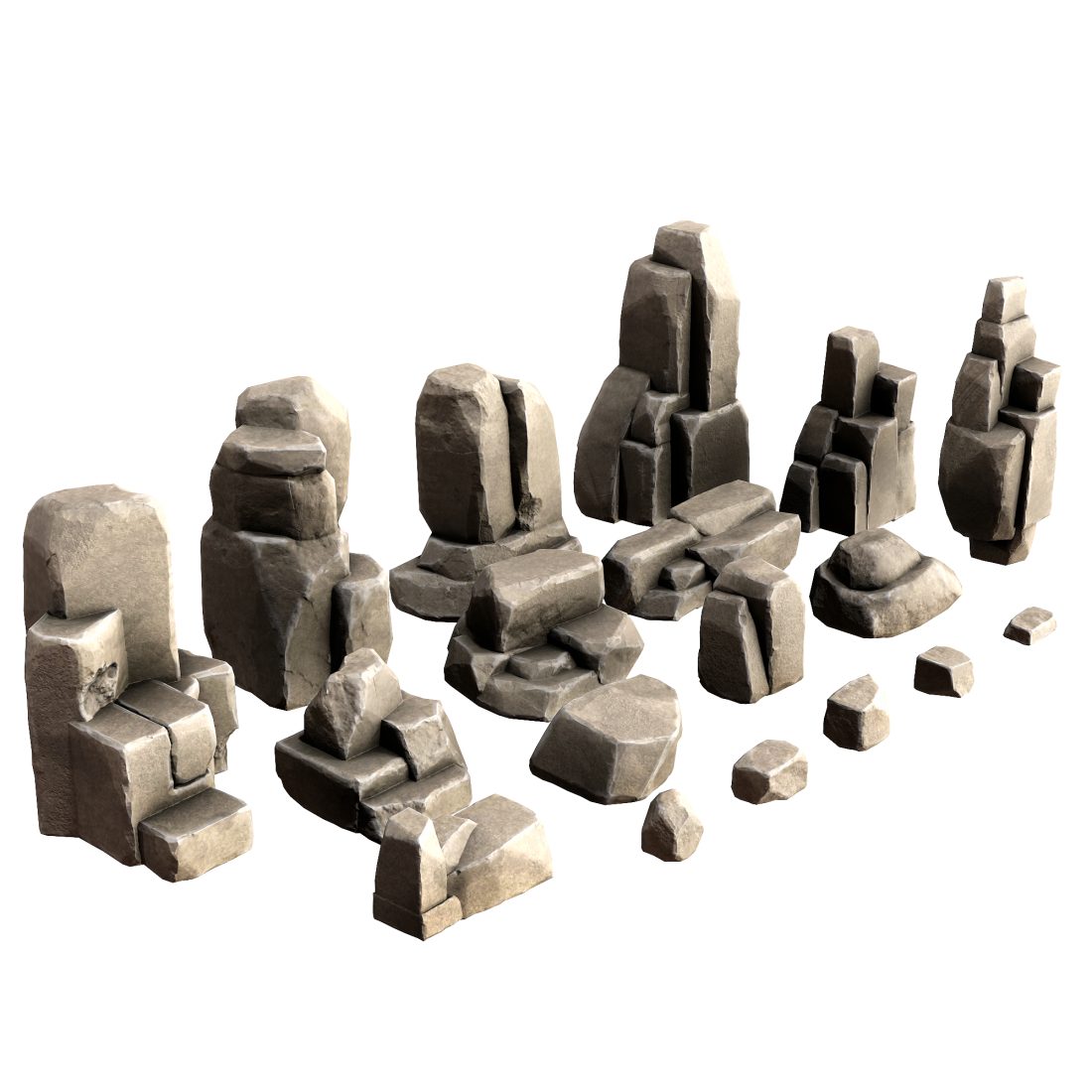 Stone Decor N160 3D Model for FStorm, VRay, Corona | CGMood