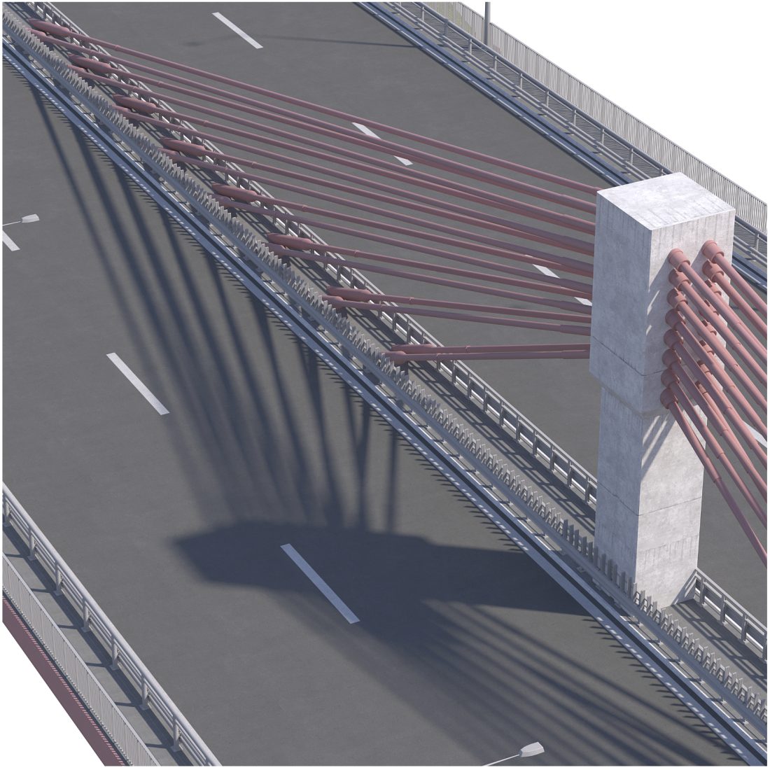 Bridge Span Suspension Structure Construction Kit - 3D Model for VRay ...