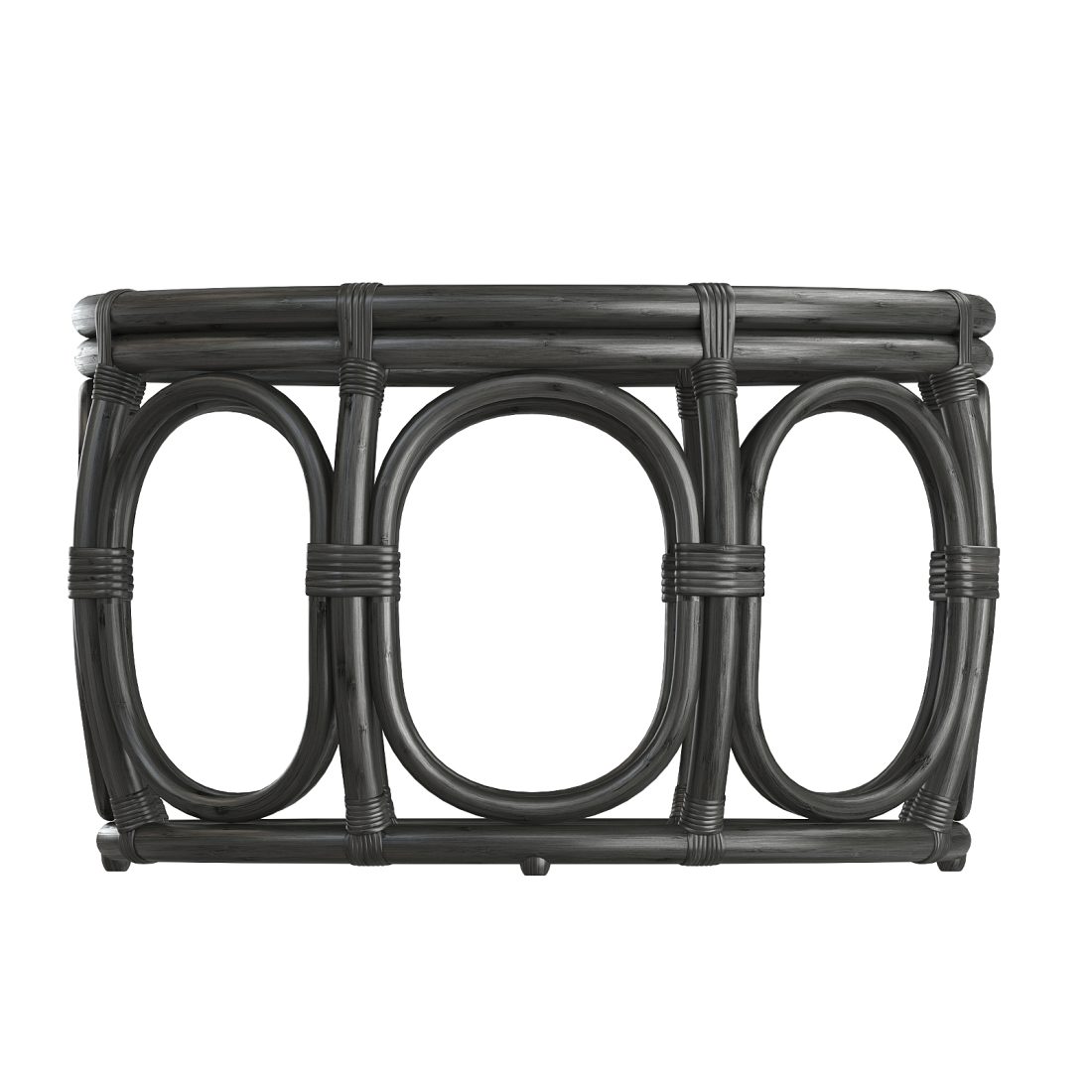 Black Round Wicker Rattan Bamboo Table 3D Model for VRay, Corona | CGMood