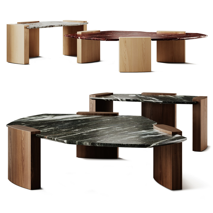 Secolo Kora X Marble Coffee Tables 3D Model for Corona | CGMood