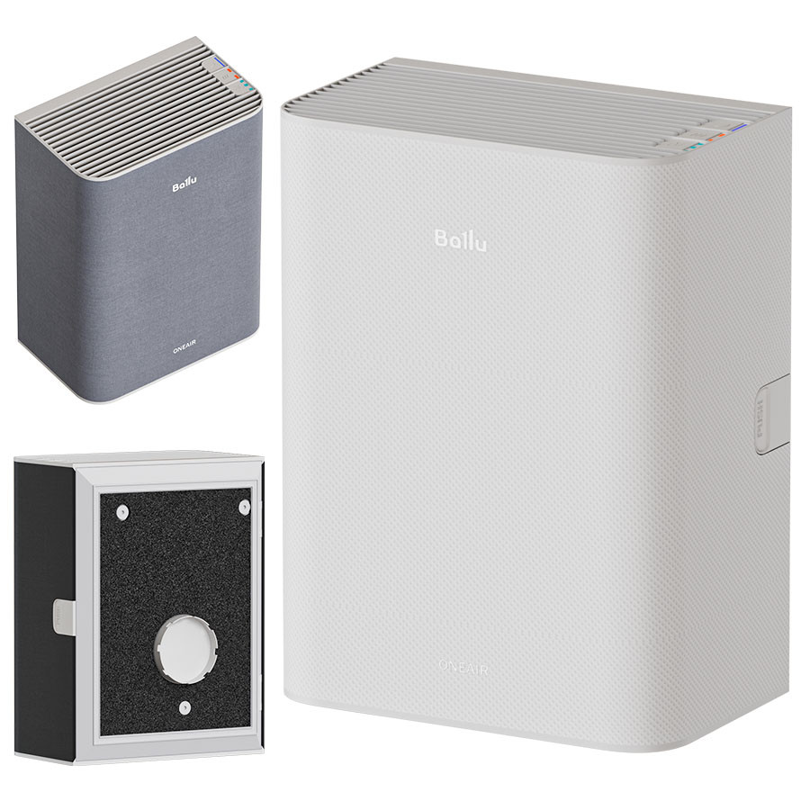 Air Purifier Supply Ballu Oneair Asp-100 White 3D Model for VRay ...