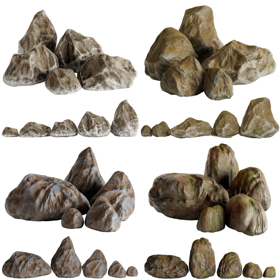 Rock Collections | 4 Packs | PBR by Hemase