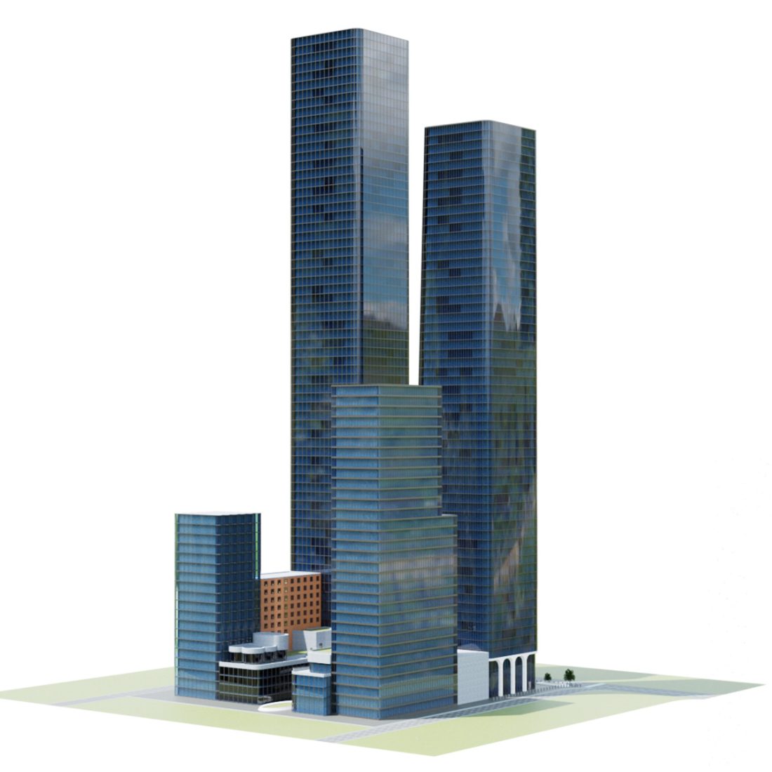Skyscraper Modles 2 Manhattan West-inspired Skyscraper 3d Model 3D Model | CGMood