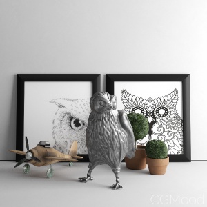Owl decorative Set