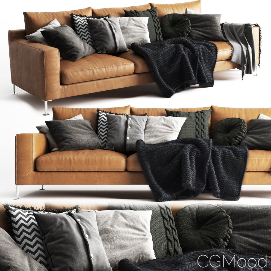 B&b Italia Harry Sofa Scandinavian Set 3D Model for VRay | CGMood