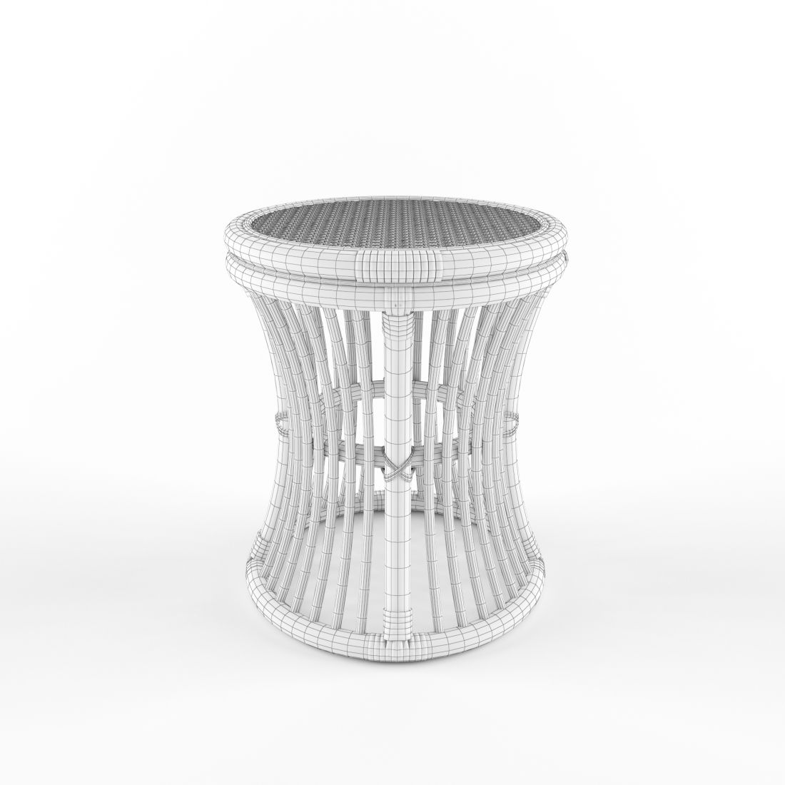 Natural Rattan Round Side Table 3D Model for VRay | CGMood
