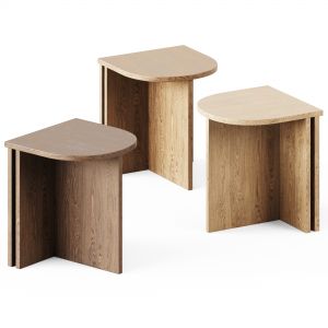 Hinoki Wood Round Side Table By The Citizenry