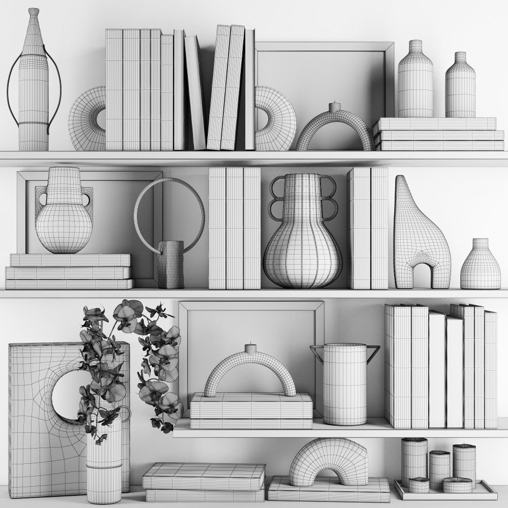 Decoration Set 20 - 3D Model for VRay