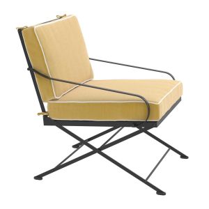 Classic Outdoor Terrace Wrought  Iron Lounge Chair