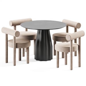 Burin Table D100 By Viccarbe And Chair Gropius Cs1