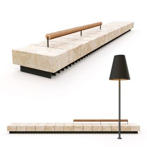 Bench With Floor Lamp