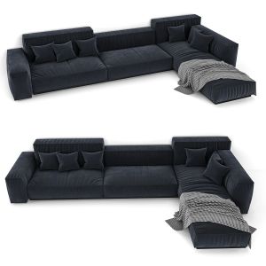 Black Velvet Sofa