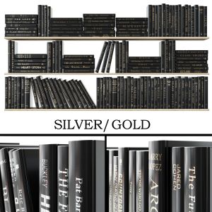 Books Black With Gold And Silver