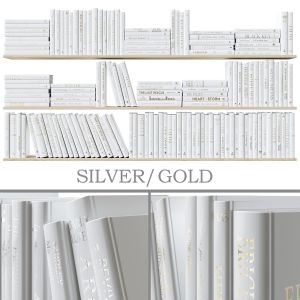 Books White With Silver And Gold