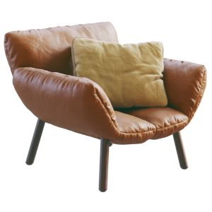 Leather Armchair Pil By Bonaldo