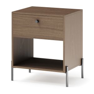 West Elm Iron And Wood Nightstand Bedside Table