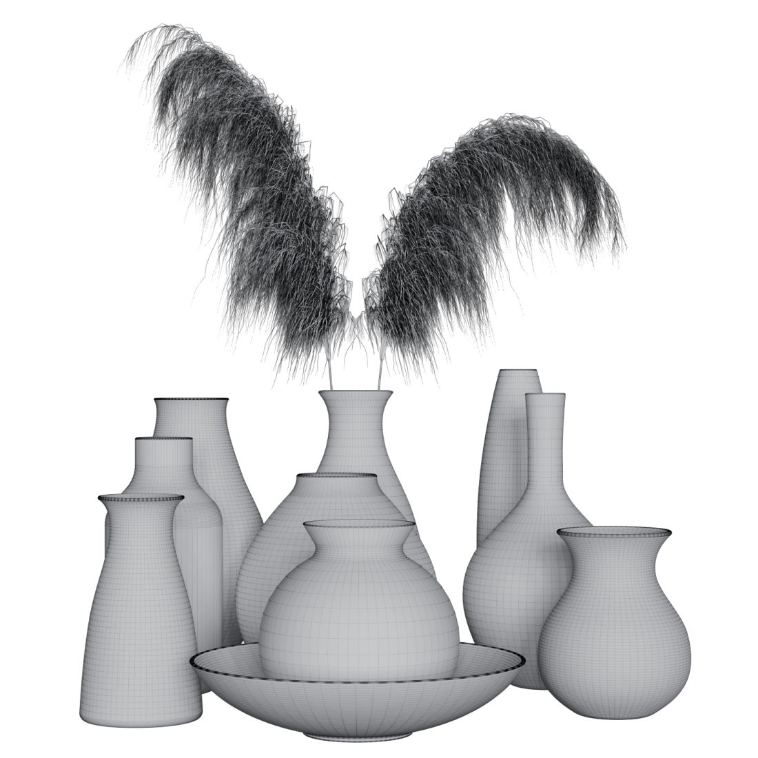 Vase Decorative Set 02 3D Model for Corona | CGMood