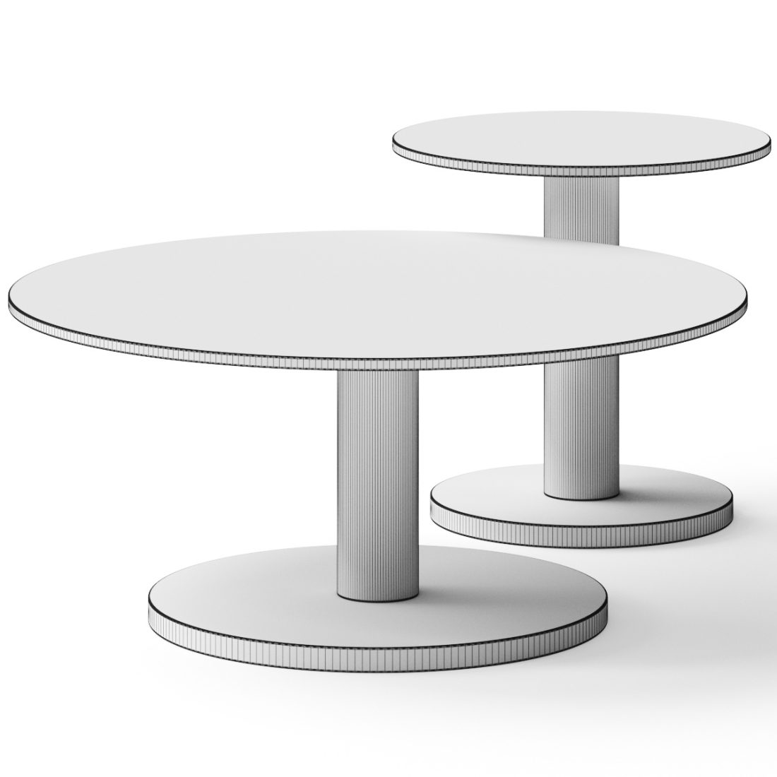 West Elm Marble And Rose Brass Round Coffee Table 3D Model for VRay ...