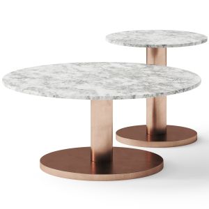 West Elm Marble And Rose Brass Round Coffee Table
