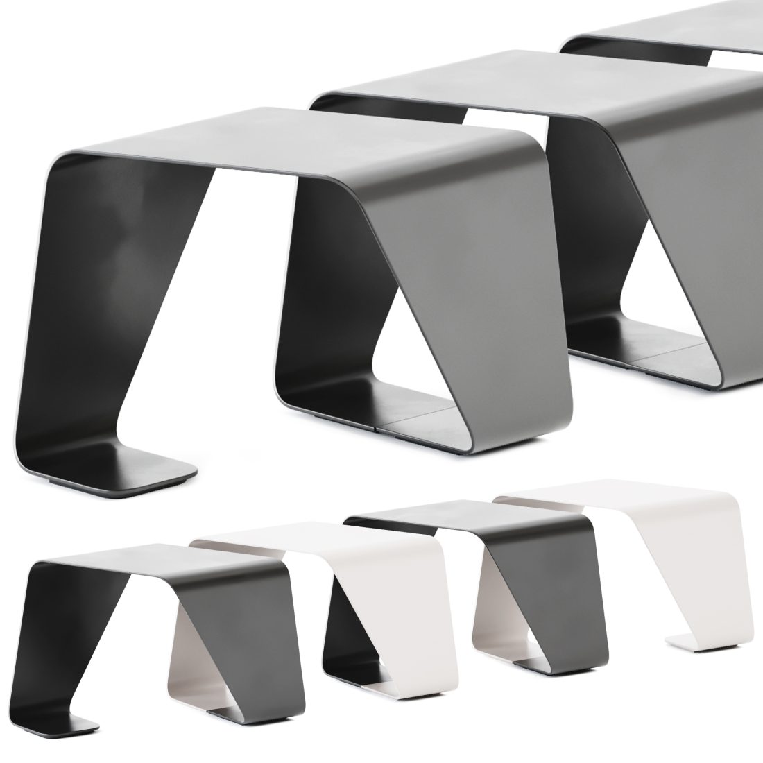 Dna Out Outdoor Bench By True Design 3D Model for Corona | CGMood