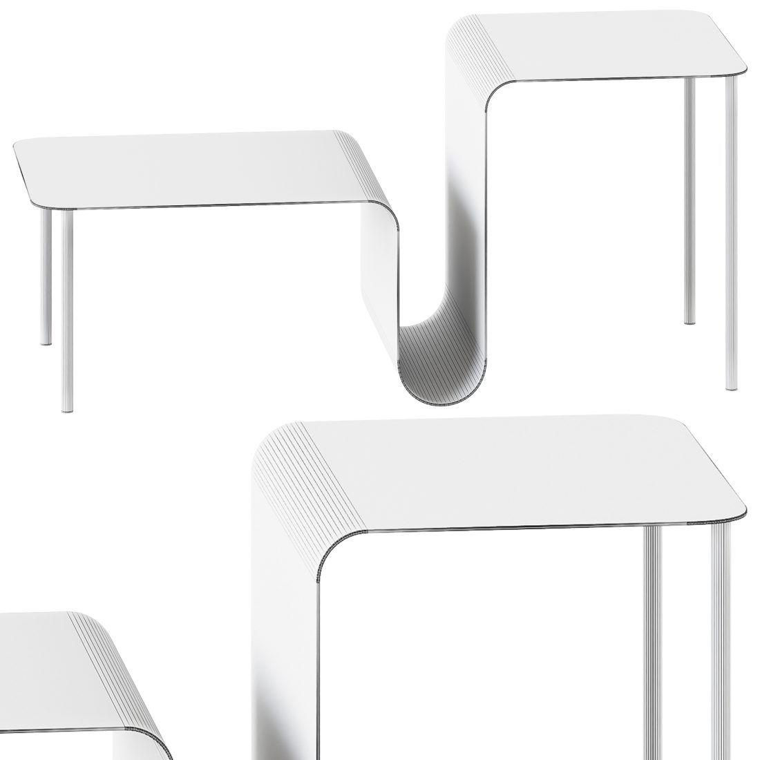 Not Able Table True Design Wave Wa T000 Table By True Design 3D Model for Corona | CGMood