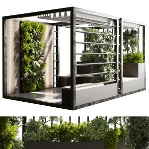 Landscape Furniture With Pergola And Roof Garden 0