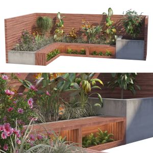 Corner Bench Seating With Planter