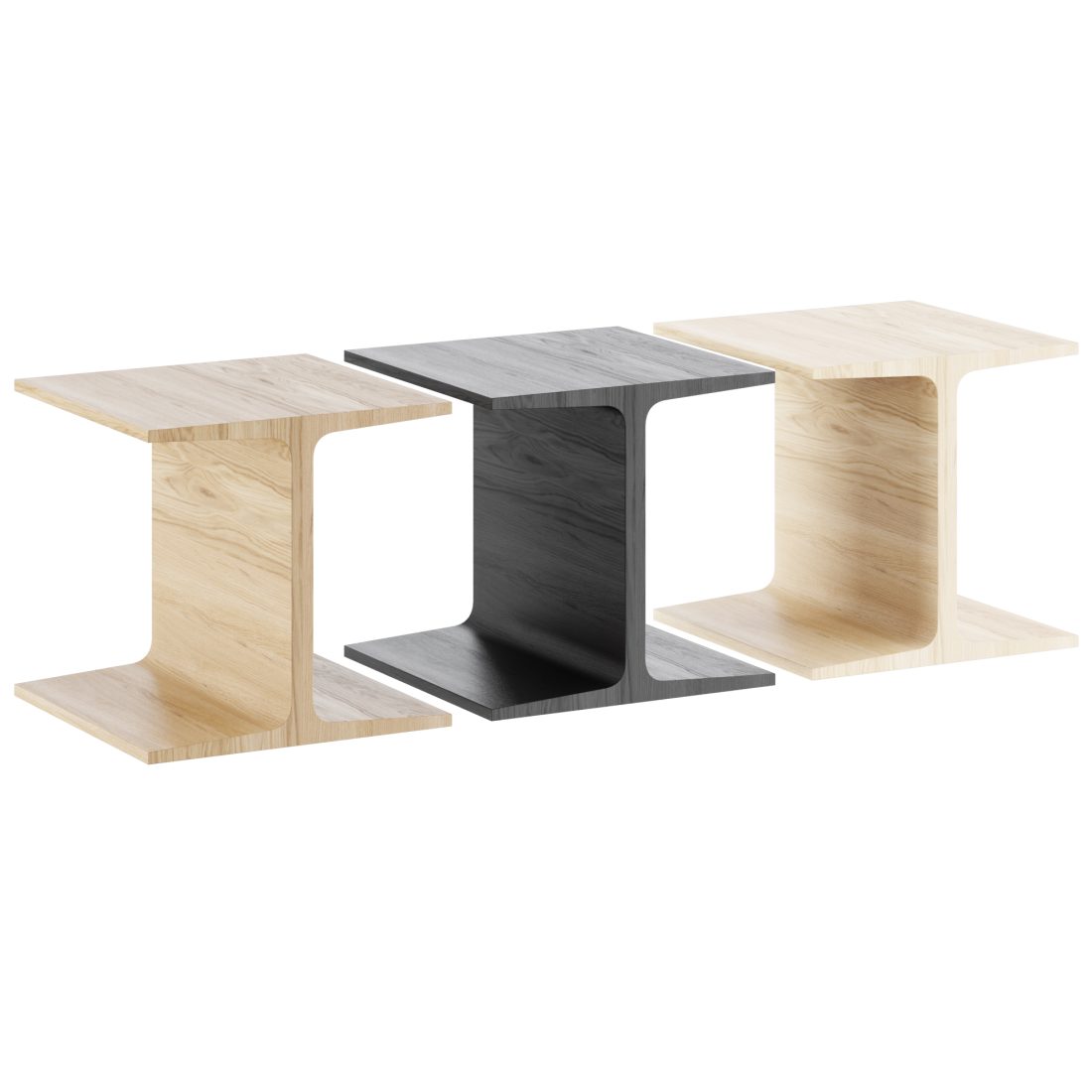 I-beam Side Table - 3D Model for Corona