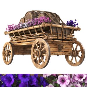 Decorative Cart With Flowers