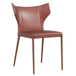 Pi Greco Dining Chair Leather Orange By Natuzzi