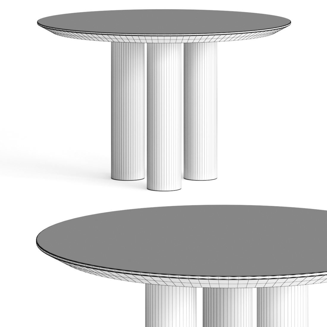 Lulu And Georgia Mojave Round Dining Table 3D Model for VRay, Corona ...