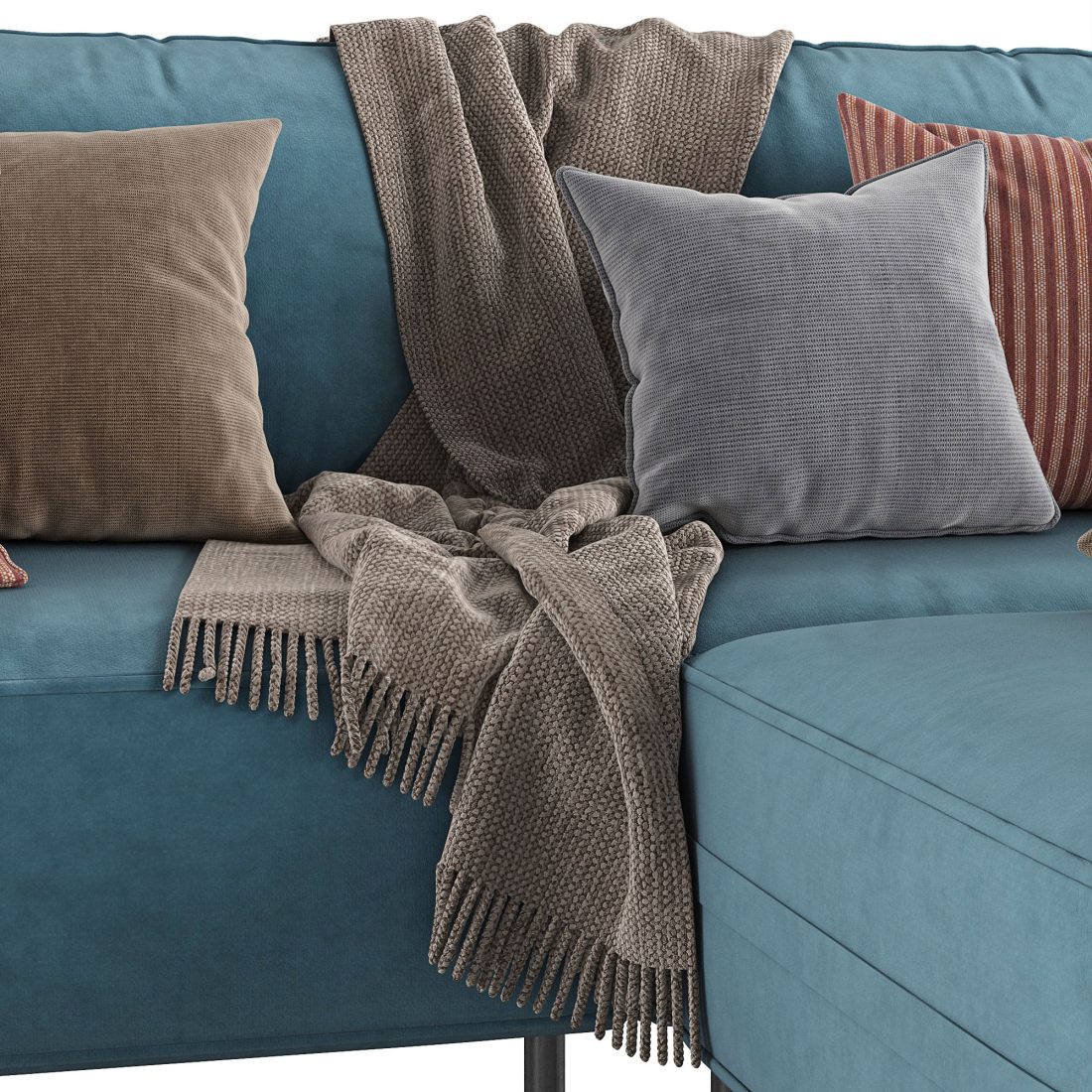Fana Linen Modular Sectional Sofa By Acanva 3D Model for VRay, Corona ...
