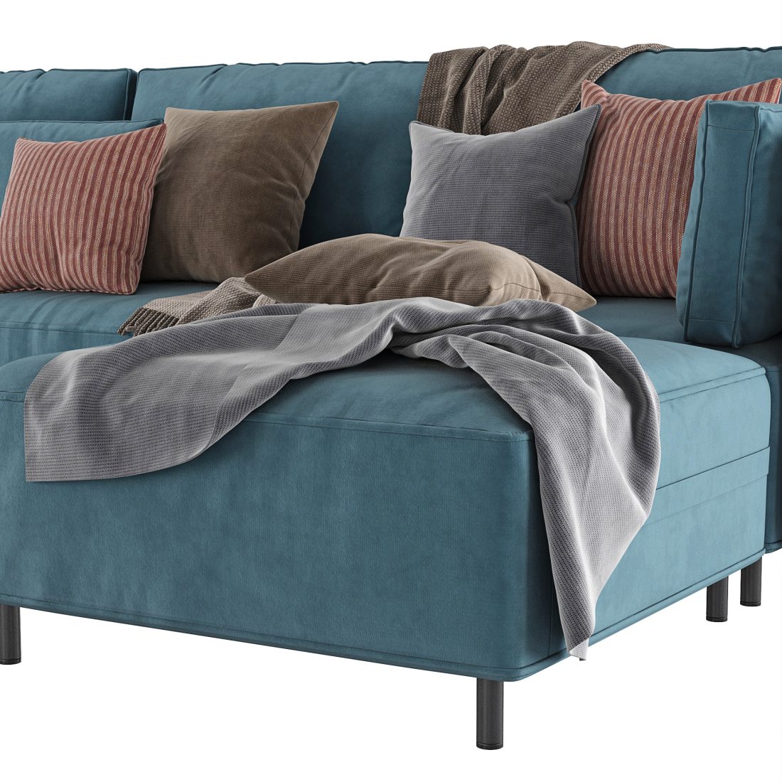 Fana Linen Modular Sectional Sofa By Acanva 3D Model for VRay, Corona ...