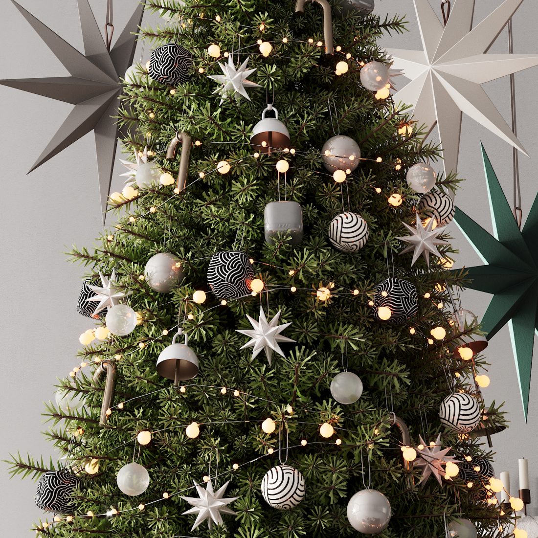 239 Happy New Year 03 Christmas Tree 01 V-ray - 3D Model for VRay