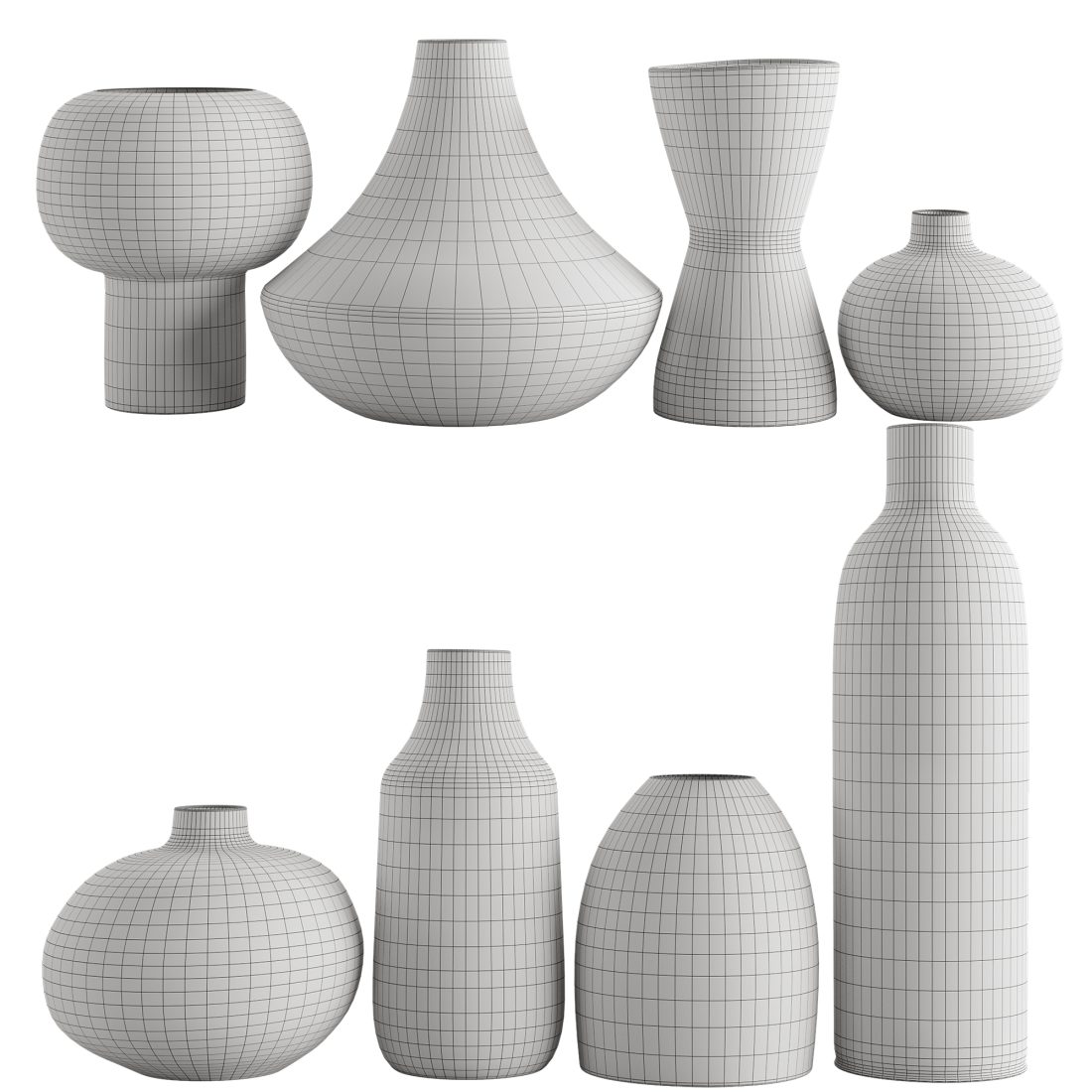 Set Decorative Vases 3D Model for Corona | CGMood