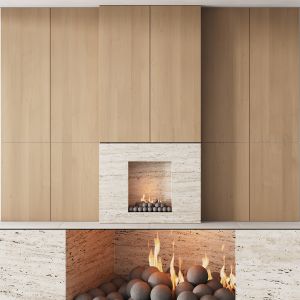 159 Fireplace Decorative Wall Kit Wood Travertine
